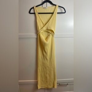 Zara Yellow Ribbed Dress